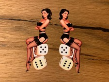 2 adesivi ragazza pinup 50th