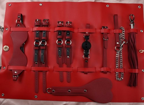 Kit sadomaso red bondage sex - kit,