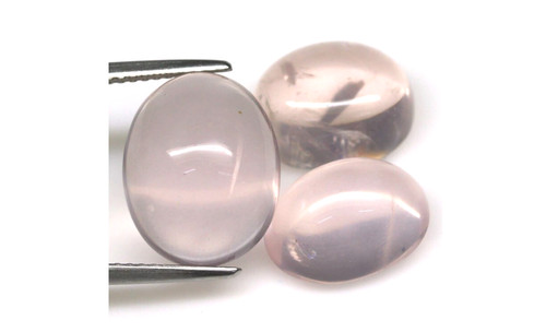 Pietre quarzo rosa - quarzo, ovale
