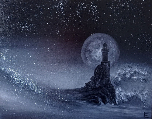 Dipinto originale luna - originale,