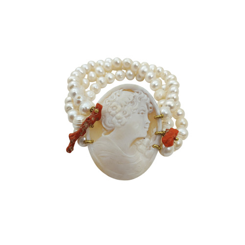 Bracciale fascia con cammeo - a,