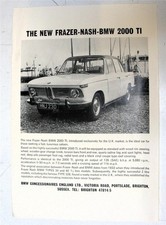 FRAZER NASH BMW 2000 Ti foglio brochure vendita auto anni 60