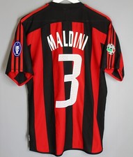 AC MILANO ITALIA 2003 2004 HOME FOOTBALL SHIRT MAGLIA #3 MALDINI MAGLIA