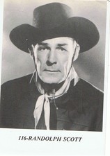 ADESIVI STICKERS VINTAGE ANNI SETTANTA OTTANTA  ATTORI  CINEMA  RANDOLPH SCOTT  