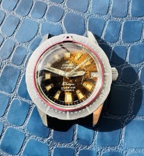 Orologio Uomo Enicar Sherpa Diver 600 Marrone Quadrante Tropicale Vintage 36mm Cal AR 1145