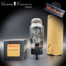 ? EL33 MULLARD NOS NIB Black Base AMPLITREX Tested Made in Great Britain '57
