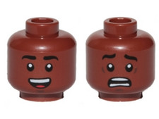 LEGO 3626pb1909 STAR WARS Finn Minifigure, Head Dual Sided Black Eyebrows, Dark