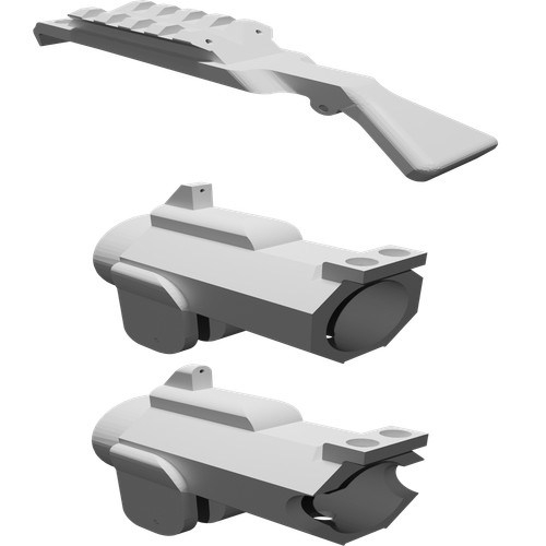 Mirini rail picatinny per nerf - rail,