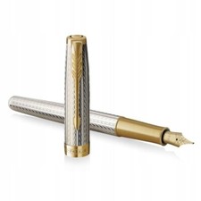 Penna stilografica Parker Sonnet Mistral argento sterling e oro 18 carati M nuova con scatola