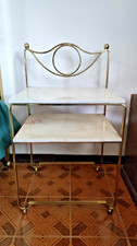 Comodino Marmo E Ottone *CB