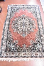 Tappeto Rosa Antico Bianco Nero 123x190 Cm