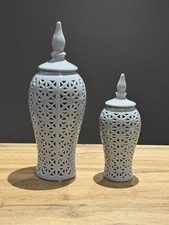 Potiche in ceramica traforata