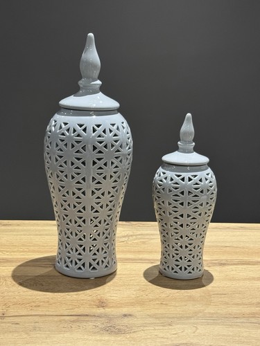 Potiche ceramica traforata - potiche,