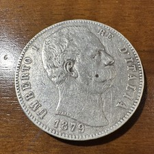 5 LIRE 1879 UMBERTO I BELLA