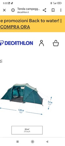 Tenda campeggio quechua 4 - campeggio,