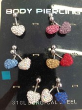 stock piercing con strass come