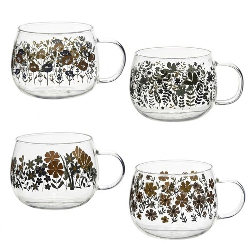 Set tazze colazione vetro - tazze,