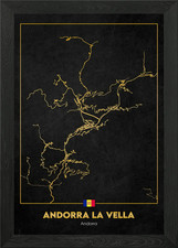 Mappa della città con cornice