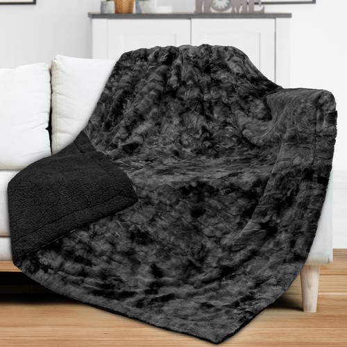 Coperta reversibile pelliccia