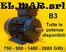 Motore Elettrico Trifase 2800 1400 900 750 giri 2 4 6 8 poli B3 400 V piedini