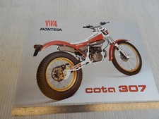 BROCHURE DEPLIANT ORIGINALE MONTESA COTA TRIAL 307 1988 CON CALENDARIO SPA ENG