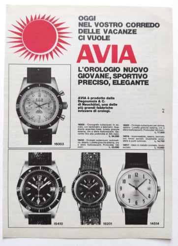 Pubblicita avia orologio - pubblicita',