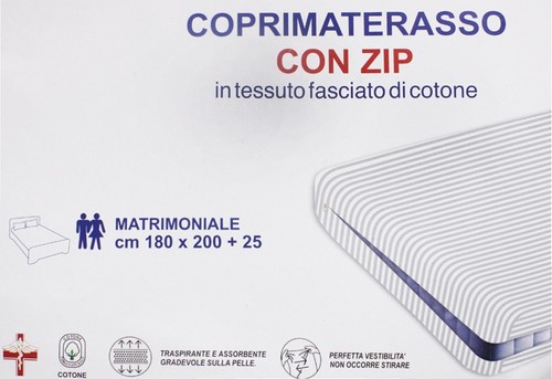 Coprimaterasso con zip singolo - coprimaterasso,