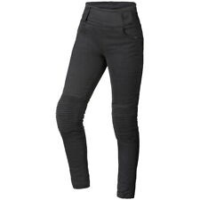 Busto leggins nero donna pantaloni moto leggings con protezioni e kevlar