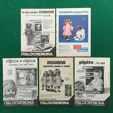 (O58) Pubblicità Advertising Clipping 19x13 cm (5 pezzi) BAMBOLE ITALOCREMONA