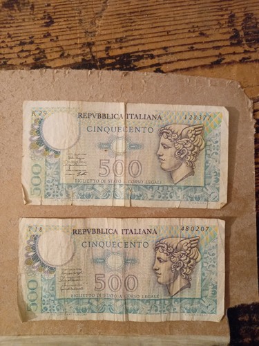 500 lire carta dpr 1974 - lire, di