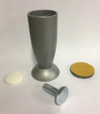 Piedino piede x tavolo in lega con vite colore alluminio ø 40 mm h 100 mm nuovo