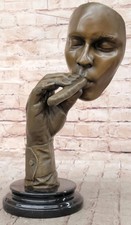 Bronzo Scultura L'Avana Uomo Smoking Sigaro Caldo Figurina Figura BAR Decoro Art