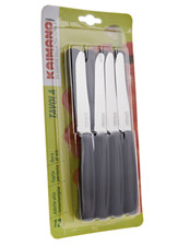 Set Coltello da tavola Kaimano Dinamik Inox cm 11 Vari Colori 6 Pezzi