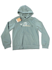 Felpa con cappuccio The North Face donna piccola verde anatra evo logo sparso pullover pile