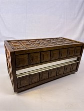 Telefono da scrivania executive touch tono metà anni 60 in cassa legno epoca cavo retrattile