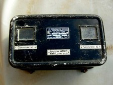 ANTICO COPERCHIO PER CONTATORE ELETTRICO. 2 NUMERAT. - ALLUMINIO - ANNI   '40/50