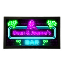 Personalised bar runner mat - personalised,