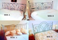Letto in ferro PIENO forgiato e battuto a MANO vari modelli  'Arte Nel Ferro'