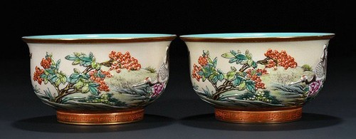 Coppia bicchieri tazza prugna
