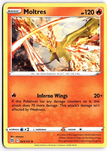 Pokemon tcg moltres 021 - pokemon, 021/172