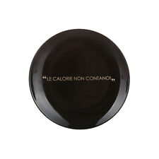 KASANOVA Piatto frutta nero con scritta 19,5 cm in stoneware nero Tavola