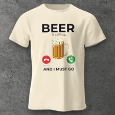 T-shirt uomo birra che chiama