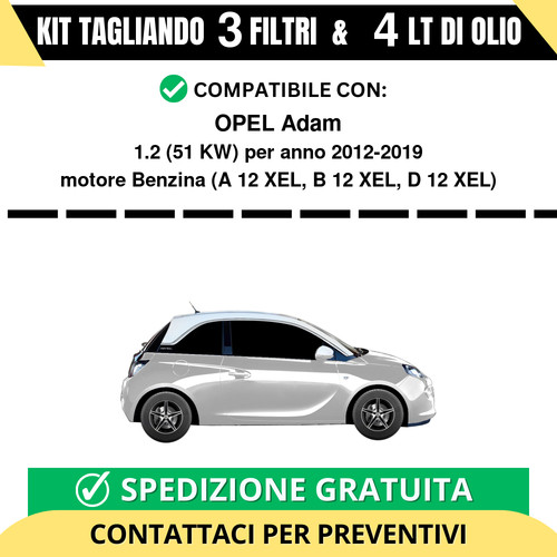 Tagliando per opel adam 51 - per, 1.2