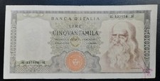 50000 lire leonardo 1972 - 50000,