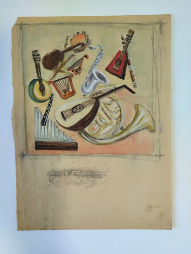 Disegno acquerello anni 50 - ,