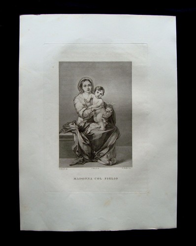 Incisione rame madonna - incisione,