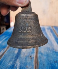 Antica Campana In Ottone Numero 3 Vintage Con Sigla 