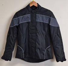 Giacca Moto Donna Spada Impermeabile Electra UK14 Nero Grigio Grande Donna