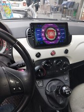 Autoradio Navigatore Android 14 5G Fiat 500 Abarth 595 CarPlay QLED DAB RDS 8GB 