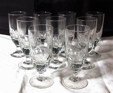 Serie Di 9 Grandi Bicchieri Antico Di Bistro - Da Assenzio - 17 CM